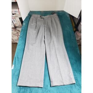 Statements Dress Pants Size 34x30 Mens Gray Career Work Pleated Straight NWT